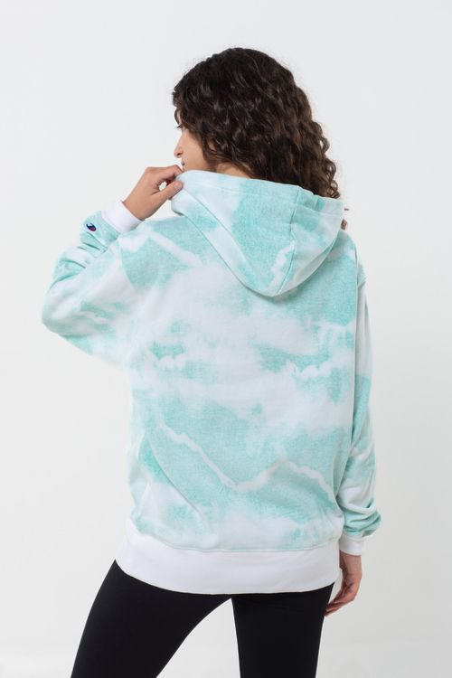 Hoodie Lightweight Reverse Tie Dye para Mujer