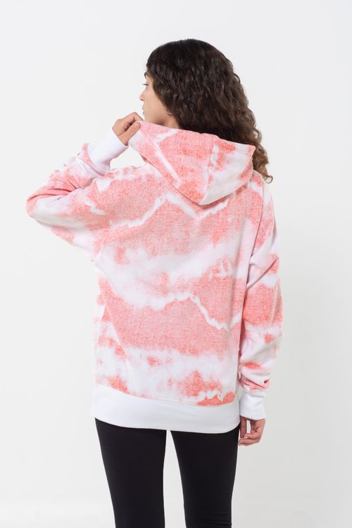 Hoodie Lightweight Reverse Tie Dye para Mujer