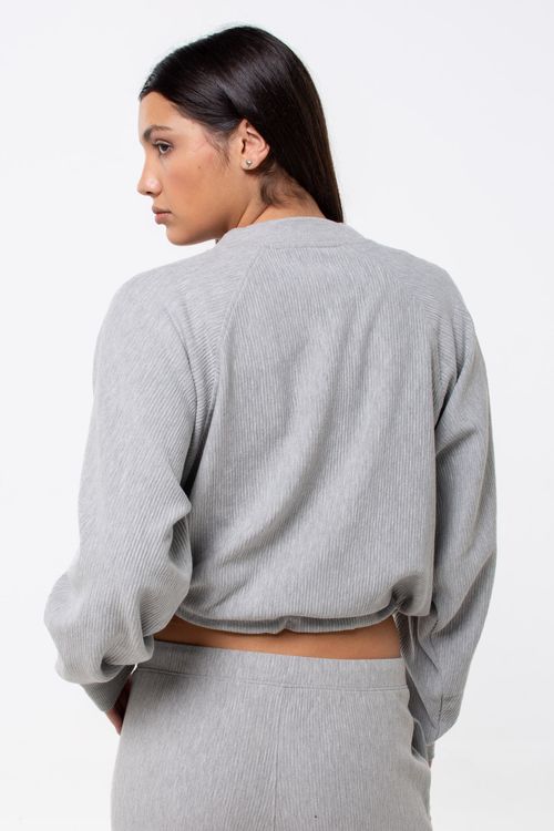 Hoodie Waffle Knit para Mujer