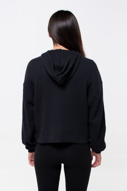 Hoodie Waffle Knit para Mujer