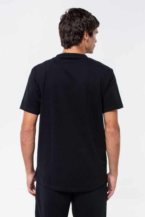 Remera Curved Hem Slub para Hombre