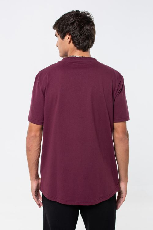 Remera Curved Hem Slub para Hombre