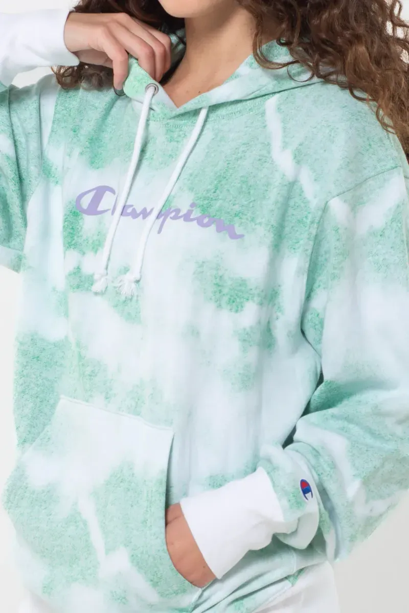 Hoodie Lightweight Reverse Tie Dye para Mujer-1759410819498