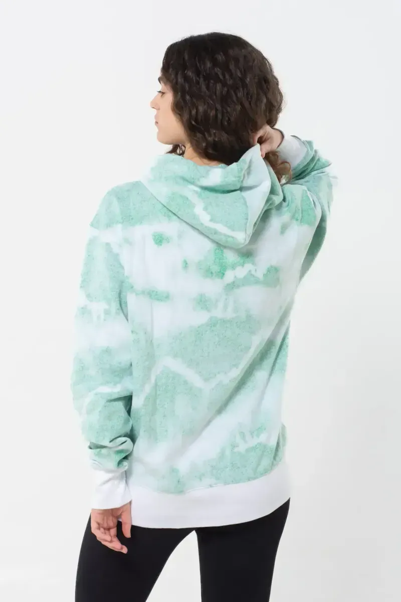 Hoodie Lightweight Reverse Tie Dye para Mujer-1759410815073