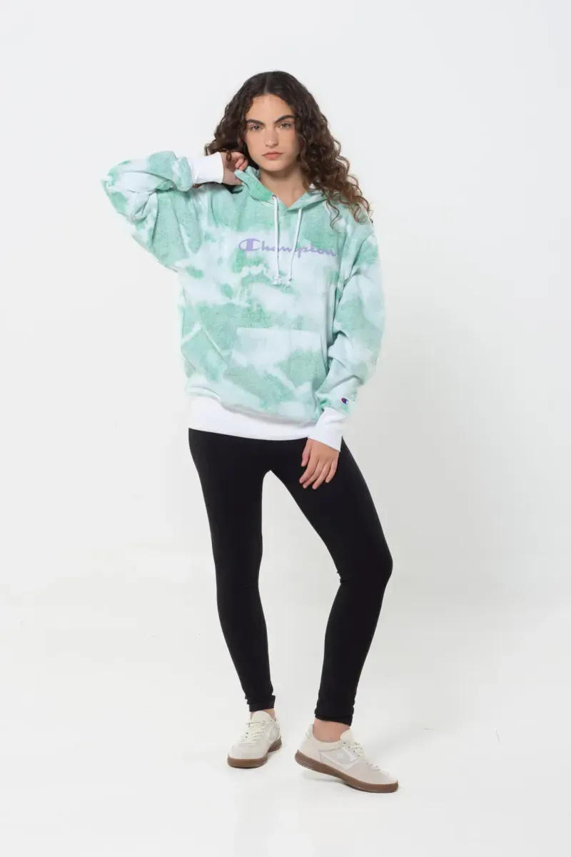 Hoodie Lightweight Reverse Tie Dye para Mujer-1759410825935