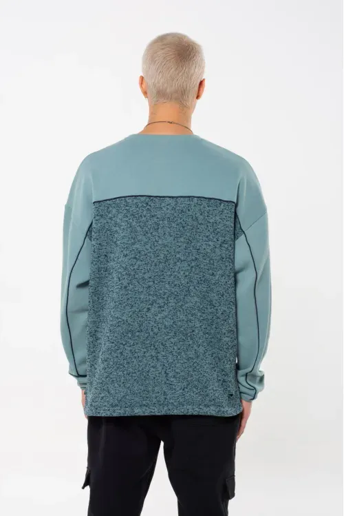 Sweater Knit Fleece Crew para Hombre