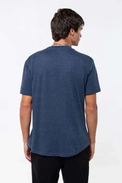 Remera Curved Hem Slub para Hombre
