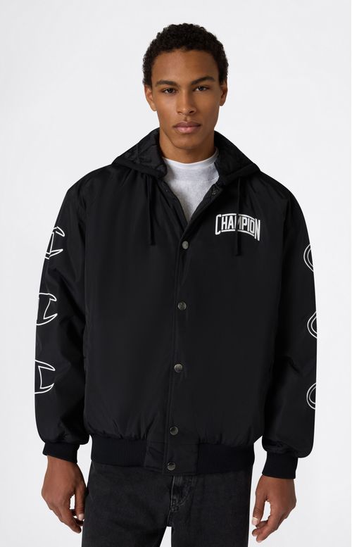 Campera bomber con capucha para hombre