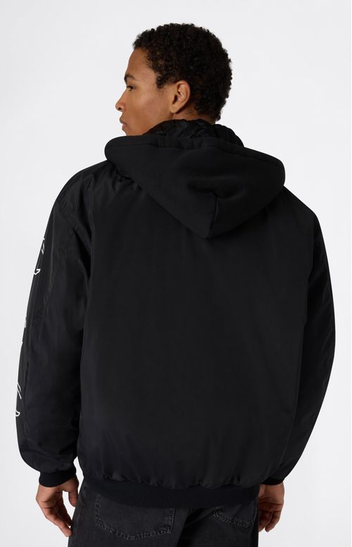 Campera bomber con capucha para hombre