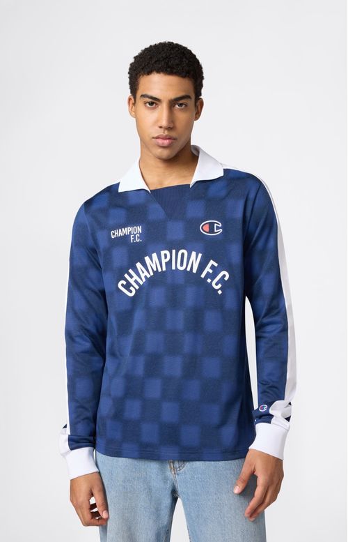 Polo de manga larga de inspiración fútbol para hombre